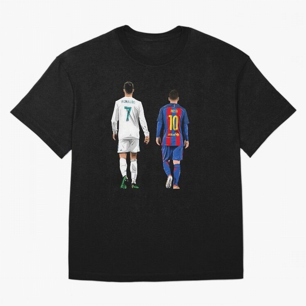 Cristiano Ronaldo & Messi vector Oversized T-Shirt Enjoy the Biggest Football Party of FIFA World Cup 2026 Group Stage Featuring Messi, Neymar and Mbappe, England, France and Netherlands Energy, Match Day Excitement, Supporter Culture, Golden Goals