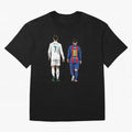 Cristiano Ronaldo & Messi vector Oversized T-Shirt Enjoy the Biggest Football Party of FIFA World Cup 2026 Group Stage Featuring Messi, Neymar and Mbappe, England, France and Netherlands Energy, Match Day Excitement, Supporter Culture, Golden Goals