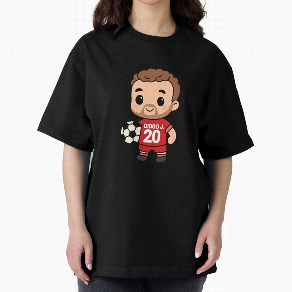 Diogo Jota jersey | manga | cute kawaii | by Nooby Draw Oversized T-Shirt Make Every Match About Match Day Hype around FIFA World Cup 2026 USA Canada Mexico, Cristiano Ronaldo, Portugal, Spain and Germany, Soccer Culture, Superstar Moments,