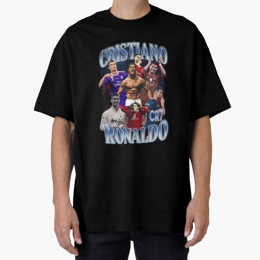 CR7 Oversized T-Shirt Elevate Match Day Hype around FIFA World Cup 2026 Group Stage, Haaland, Argentina and Brazil, Stadium Memories, Football Loyalty, International Chants and Championship Tradition; Great for Watch Parties, Sports Bars, Family