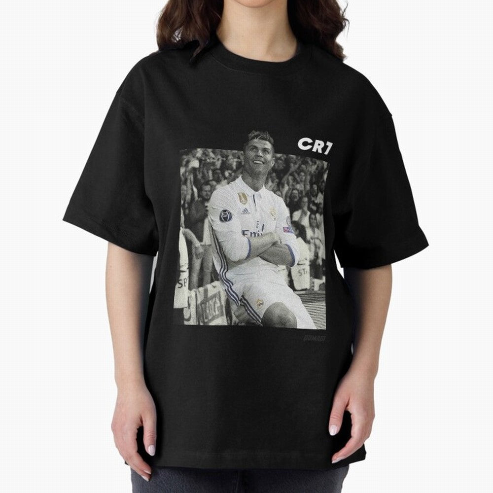 Cristiano Ronaldo | MR. CHAMPIONS LEAGUE Oversized T-Shirt Step into Global Football Passion for FIFA World Cup 2026 Group Stage, Built around Mbappe and Neymar, Argentina and Brazil, Goal Celebration Energy, Supporter Heritage, Football Icons and