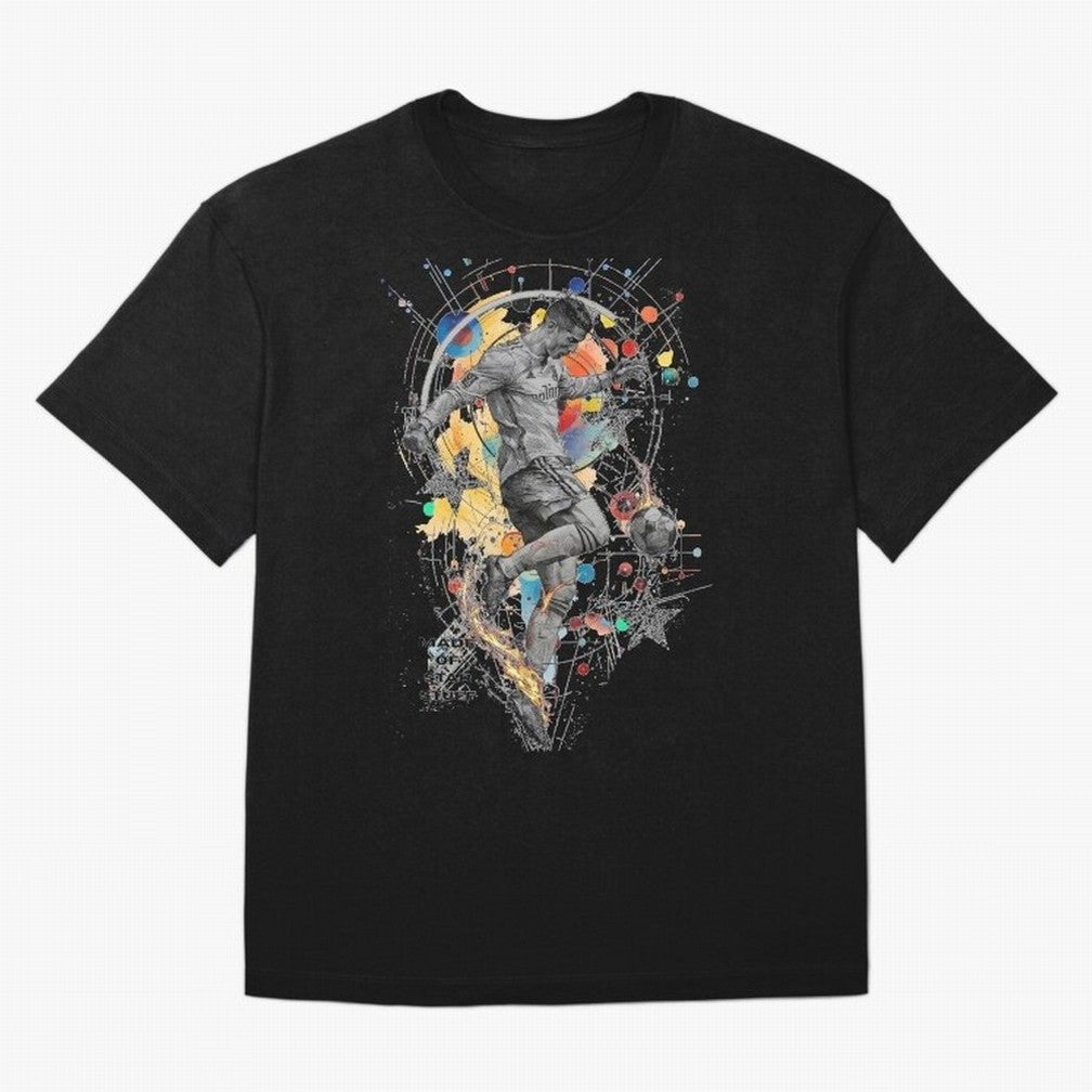 Cristiano Ronaldo Football Playmaker Oversized T-Shirt Relive Legendary Nights from FIFA World Cup 2026 for Fans of Haaland and Mbappe and Argentina, France and Brazil, Bringing Championship Spirit, Famous Goals, Roaring Crowds and International