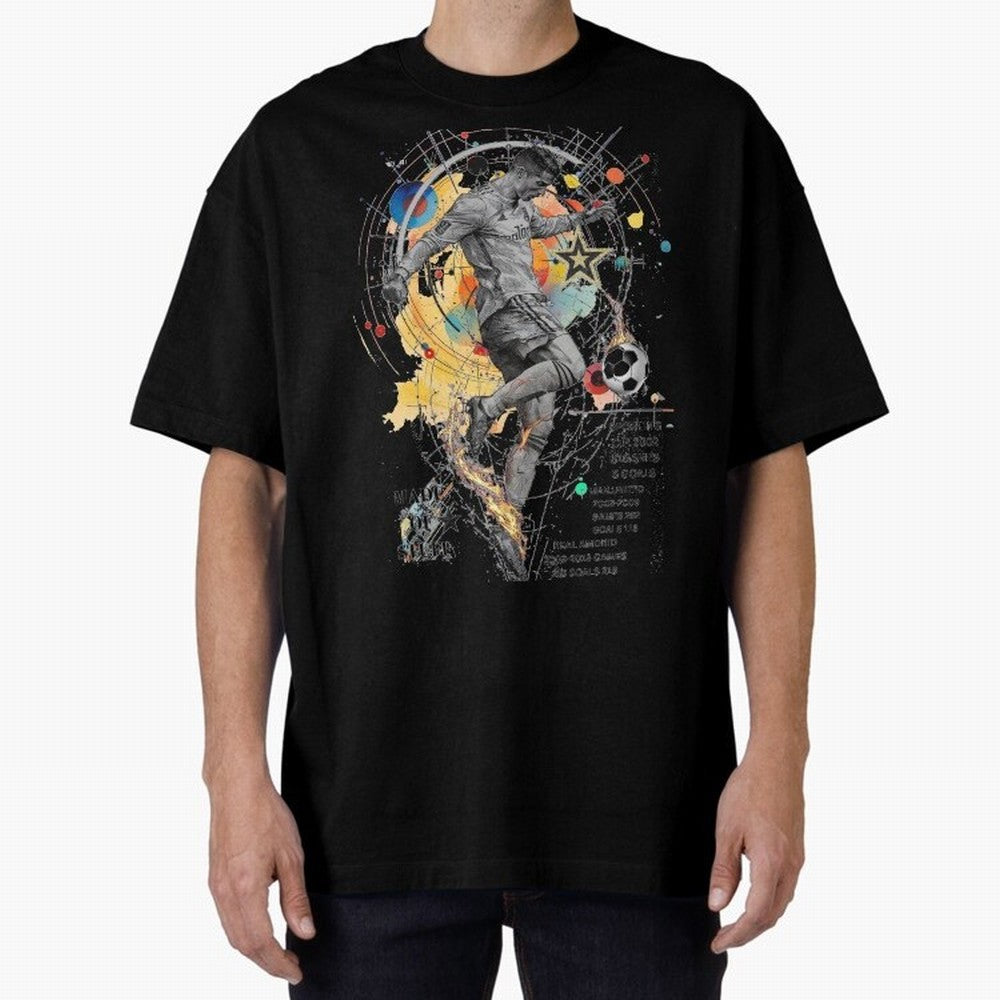 Cristiano Ronaldo Football Playmaker Oversized T-Shirt Show Fan Pride Across the FIFA World Cup 2026 Group Stage Journey through Haaland and Mbappe Highlights, Argentina Pride, Match Day Excitement, Supporter Culture, Golden Goals and Global