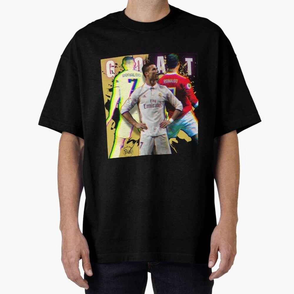 Cristiano Ronaldo ¨C The GOAT Era Tribute Oversized T-Shirt Represent the FIFA World Cup 2026 Group Stage Journey through Haaland and Mbappe Highlights, Germany Pride, Stadium Memories, Football Loyalty, International Chants and Championship