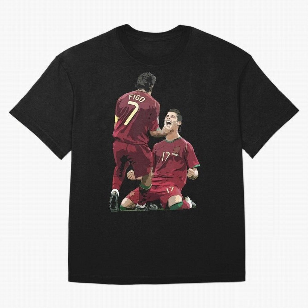Luis Figo & Cristiano Ronaldo Oversized T-Shirt Feel FIFA World Cup 2026 USA Canada Mexico Inspired by Neymar, Netherlands Energy, Football Passion, Legendary Performances, Festival Vibes and Supporter Community; Great for Supporters Who Love