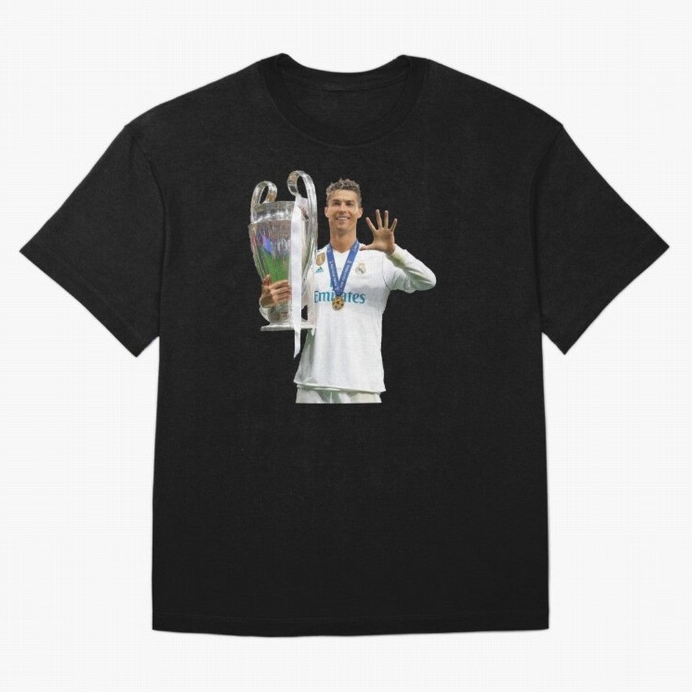 Cristiano Ronaldo with the cup Oversized T-Shirt Bring Retro Soccer Energy to FIFA World Cup 2026 USA Canada Mexico Inspired by Messi and Cristiano Ronaldo, Brazil Energy, Football Passion, Legendary Performances, Festival Vibes and Supporter