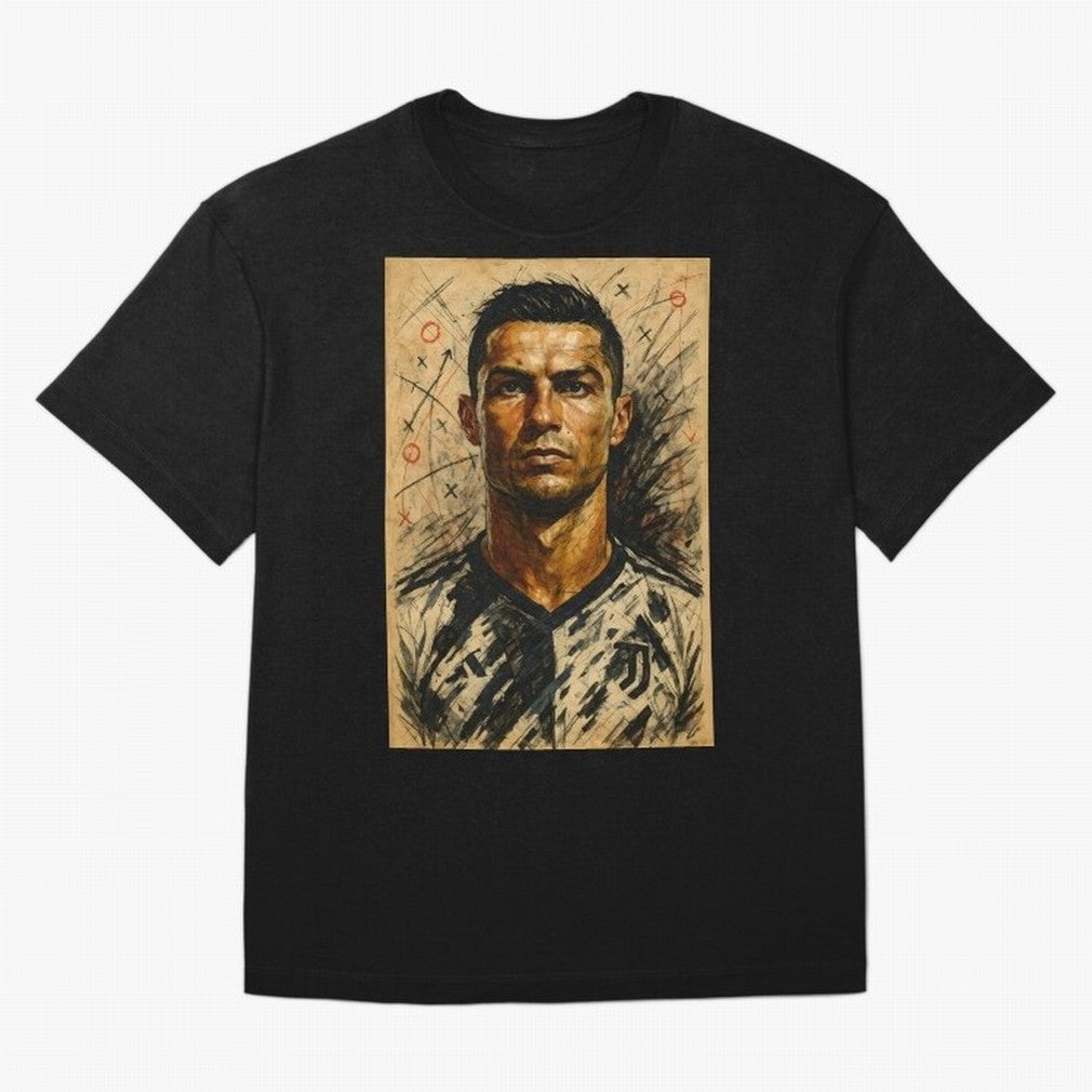 The Architect of Victory Oversized T-Shirt Show Support during FIFA World Cup 2026 Spirit, with Argentina and Brazil, Neymar, Haaland and Cristiano Ronaldo, Retro Football Energy, Iconic Rivalries, Trophy Chase Drama and Stadium Atmosphere; Created