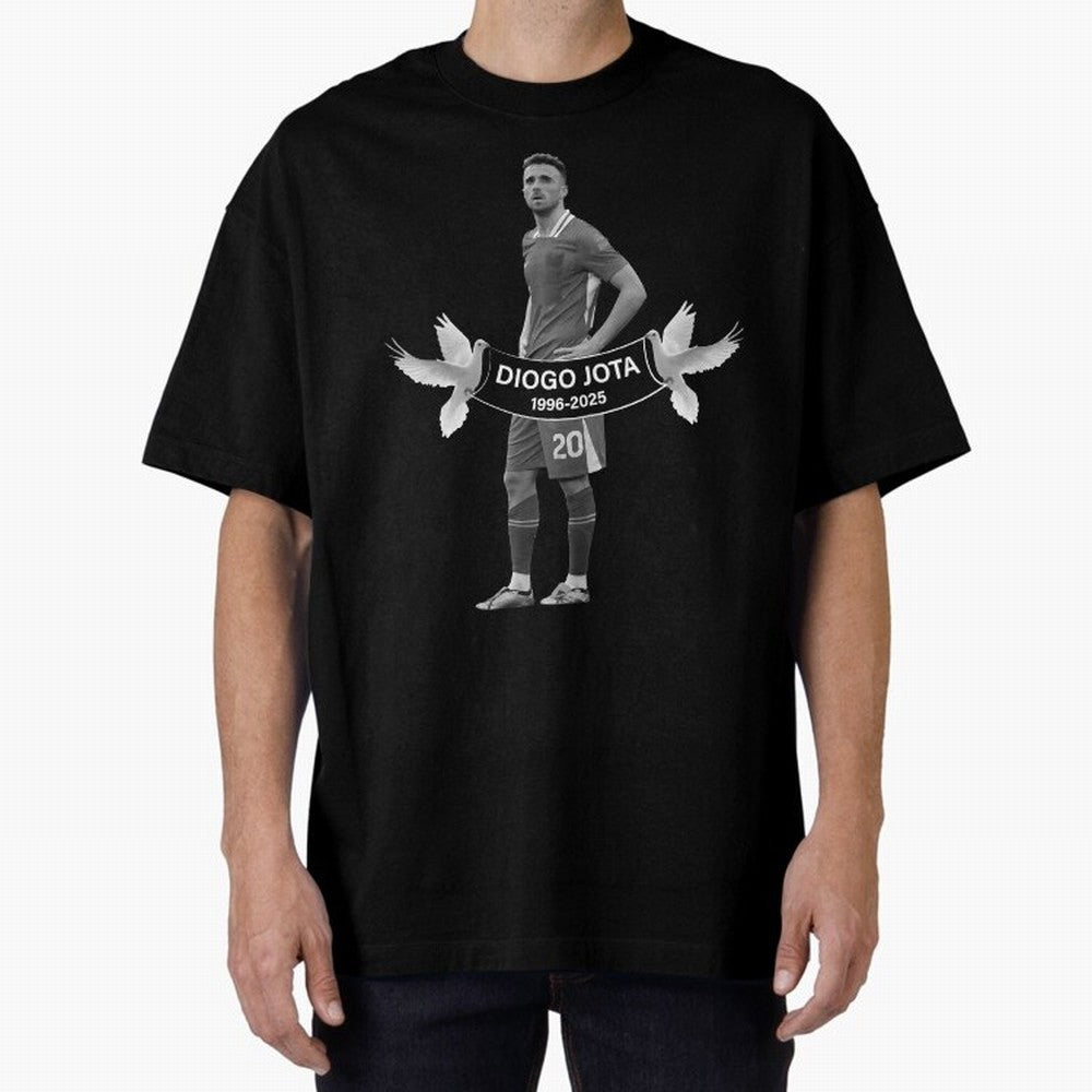 Diogo Jota Oversized T-Shirt Fuel Match Day Hype around FIFA World Cup 2026 USA Canada Mexico, Neymar, Spain and Netherlands, Sports Nostalgia, International Competition, Famous Players and Unforgettable Victories; Created for Match Day Parties,