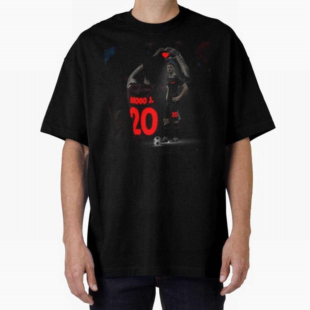 Diogo Jota poster Oversized T-Shirt Celebrate Football Dreams Across the FIFA World Cup 2026 Group Stage Journey through Mbappe and Neymar Highlights, Spain Pride, Classic Soccer Heritage, Championship Pressure, Fan Loyalty and International Pride;