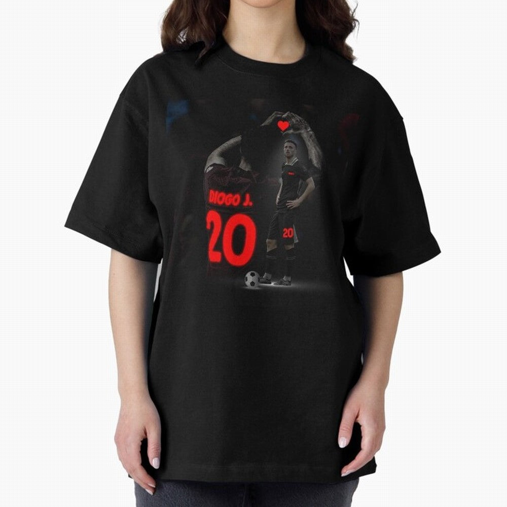 Diogo Jota poster Oversized T-Shirt Celebrate Football Dreams Across the FIFA World Cup 2026 Group Stage Journey through Mbappe and Neymar Highlights, Spain Pride, Classic Soccer Heritage, Championship Pressure, Fan Loyalty and International Pride;