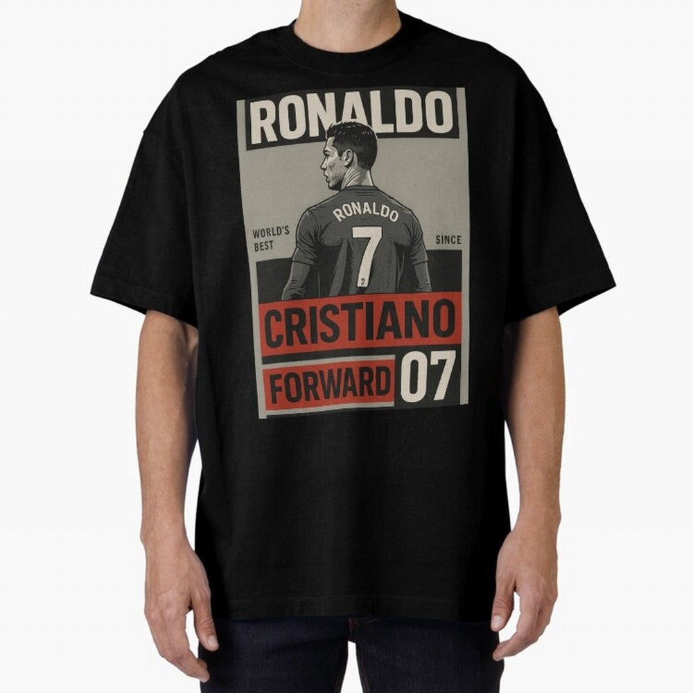 CR7 Legacy ¨C Cold Blooded Greatness Poster Art Oversized T-Shirt Bring Supporter Culture to FIFA World Cup 2026 USA Canada Mexico for Fans of Neymar and Spain, Bringing Football History, Final Match Energy, Crowd Noise and Once in a Lifetime