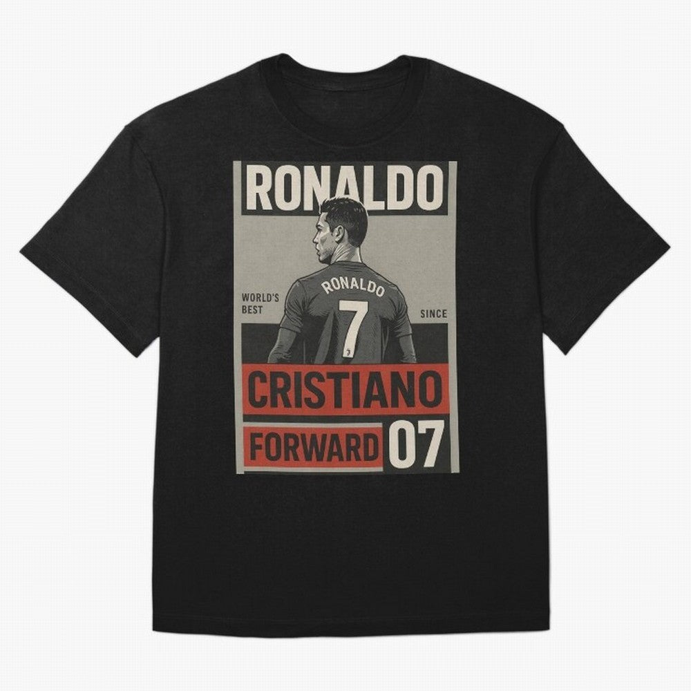 CR7 Legacy ¨C Cold Blooded Greatness Poster Art Oversized T-Shirt Bring Supporter Culture to FIFA World Cup 2026 USA Canada Mexico for Fans of Neymar and Spain, Bringing Football History, Final Match Energy, Crowd Noise and Once in a Lifetime