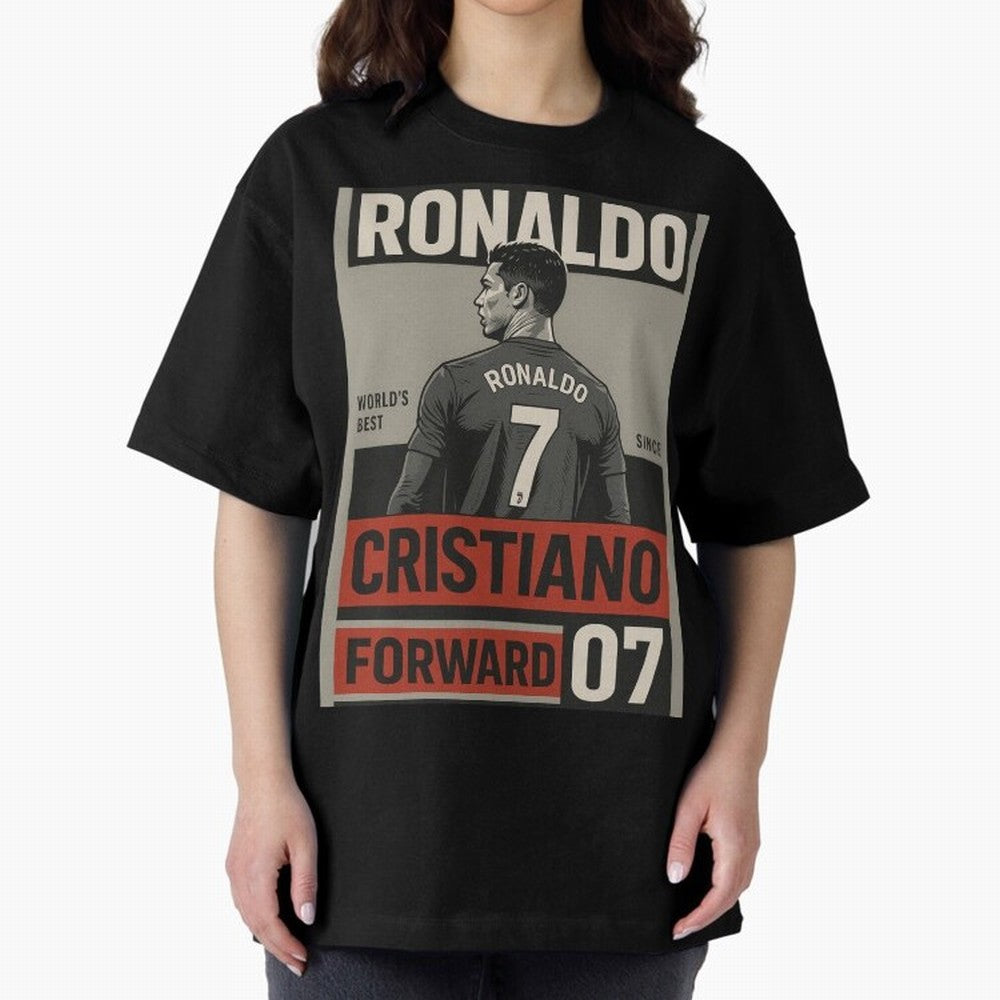 CR7 Legacy ¨C Cold Blooded Greatness Poster Art Oversized T-Shirt Bring Supporter Culture to FIFA World Cup 2026 USA Canada Mexico for Fans of Neymar and Spain, Bringing Football History, Final Match Energy, Crowd Noise and Once in a Lifetime