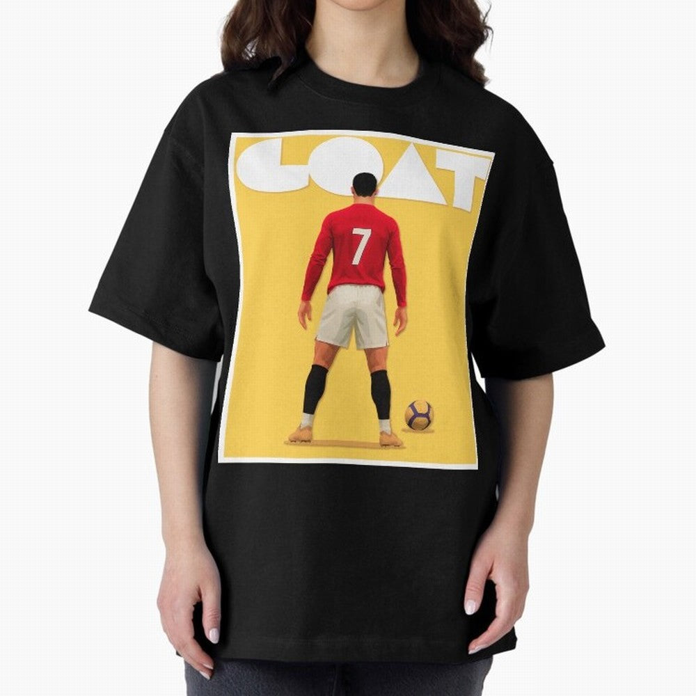 Cristiano Ronaldo Men's CR7 Football Jersey | Real Madrid GOAT Portugal Sports Shirt Fan Gift Oversized T-Shirt Feel the Trophy Chase of Global Football Passion for FIFA World Cup 2026 USA Canada Mexico, Filled with Cristiano Ronaldo, Spain and