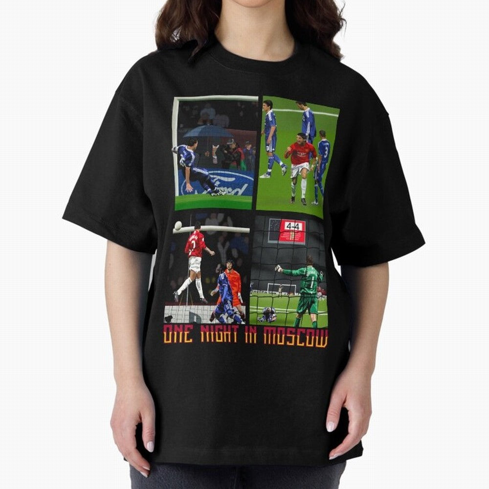 One Night in Moscow ¨C Manchester United 2008 Champions League Glory Artwork Oversized T-Shirt Build FIFA World Cup 2026 USA Canada Mexico Spirit, Centered on Spain and Netherlands, Neymar, Football Festival Excitement, Trophy Ambitions, Country