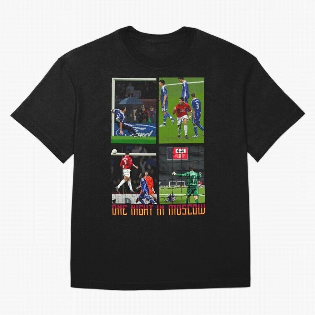 One Night in Moscow ¨C Manchester United 2008 Champions League Glory Artwork Oversized T-Shirt Build FIFA World Cup 2026 USA Canada Mexico Spirit, Centered on Spain and Netherlands, Neymar, Football Festival Excitement, Trophy Ambitions, Country