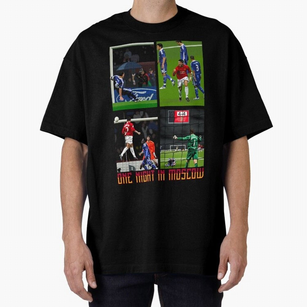 One Night in Moscow ¨C Manchester United 2008 Champions League Glory Artwork Oversized T-Shirt Build FIFA World Cup 2026 USA Canada Mexico Spirit, Centered on Spain and Netherlands, Neymar, Football Festival Excitement, Trophy Ambitions, Country