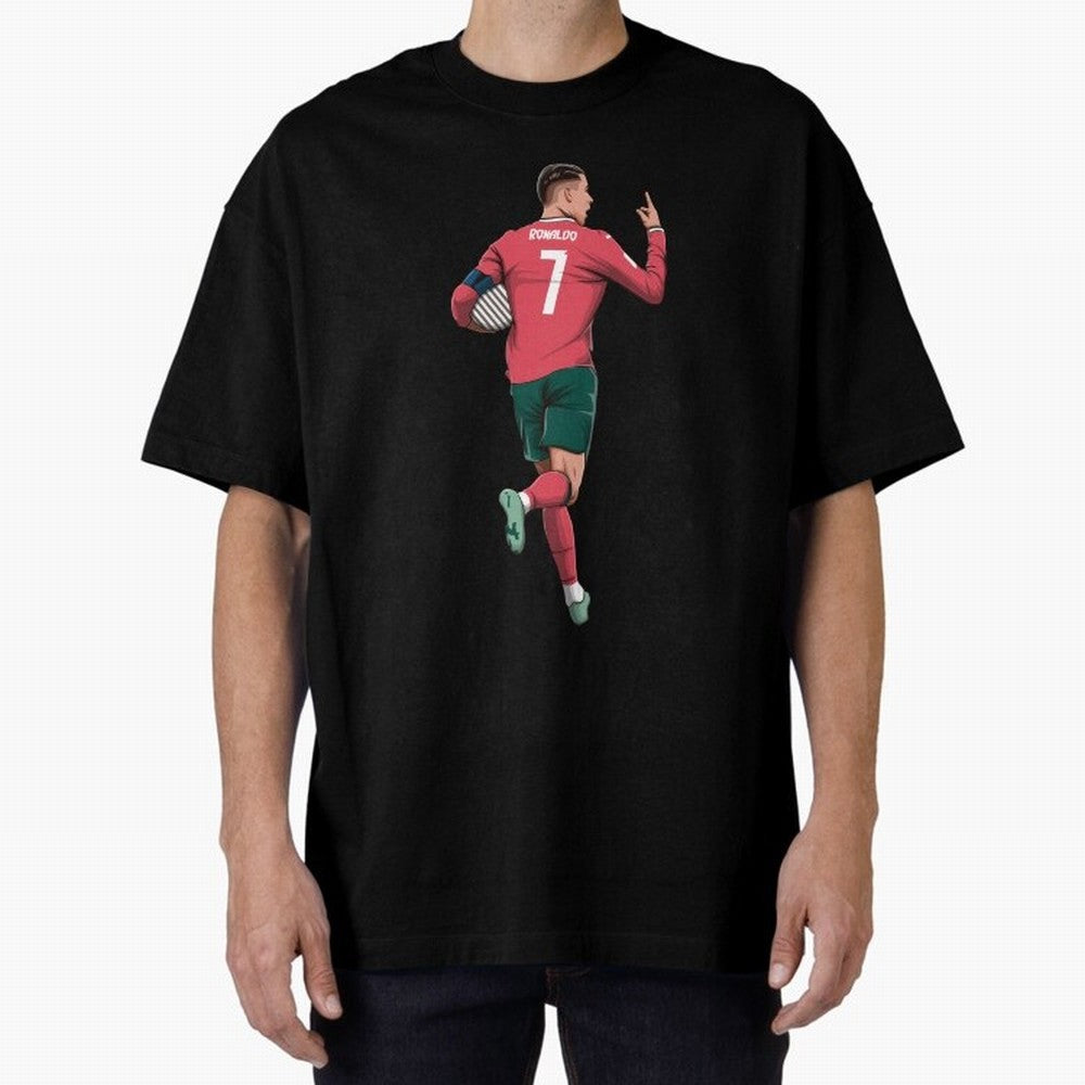 Cristiano Ronaldo Oversized T-Shirt Turn Every Weekend Toward FIFA World Cup 2026 Spirit, Capturing France and Portugal, Haaland, Soccer Culture, Superstar Moments, National Team Dreams and Competitive Fire; Made for Die Hard Supporters, Soccer