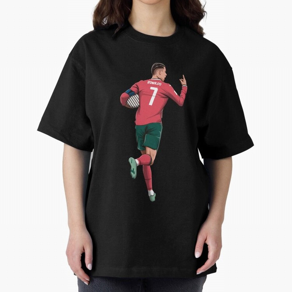 Cristiano Ronaldo Oversized T-Shirt Turn Every Weekend Toward FIFA World Cup 2026 Spirit, Capturing France and Portugal, Haaland, Soccer Culture, Superstar Moments, National Team Dreams and Competitive Fire; Made for Die Hard Supporters, Soccer