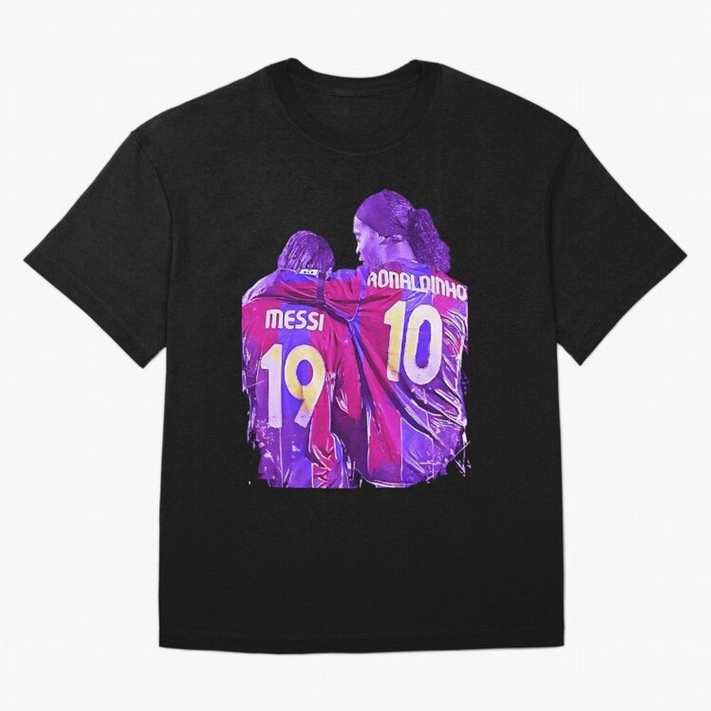 ronaldinho and messi - goat Oversized T-Shirt Make Game Day About FIFA World Cup 2026 USA Canada Mexico Capturing Mbappe and Neymar, Brazil Energy, Football History, Final Match Energy, Crowd Noise and Once in a Lifetime Moments; Great for