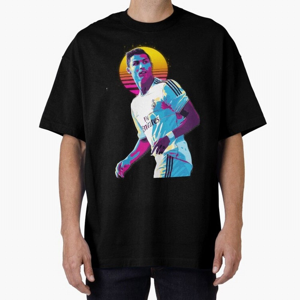 Christiano Ronaldo retro 2 Oversized T-Shirt Show Championship Spirit for FIFA World Cup 2026 Highlighting Messi, Brazil, Portugal and Argentina Energy, Stadium Chants, National Pride, Trophy Dreams and Unforgettable Football Memories; Made for Die