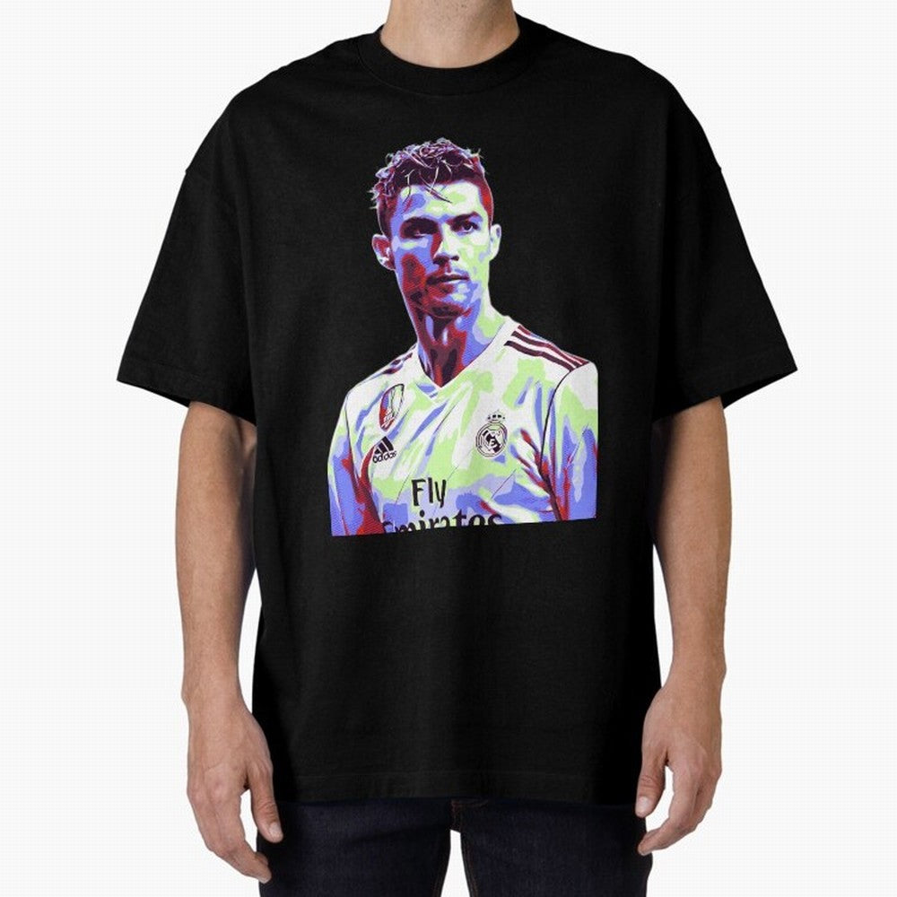 Ronaldo - retro Oversized T-Shirt Refresh Global Football Passion for FIFA World Cup 2026 USA Canada Mexico, Made for CR7 and Messi, Spain and Netherlands, Vintage Soccer Flavor, Modern Football Stars, National Flags and Final Night Emotion;