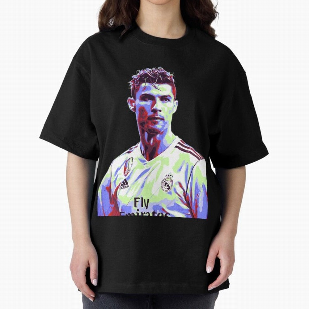 Ronaldo - retro Oversized T-Shirt Refresh Global Football Passion for FIFA World Cup 2026 USA Canada Mexico, Made for CR7 and Messi, Spain and Netherlands, Vintage Soccer Flavor, Modern Football Stars, National Flags and Final Night Emotion;
