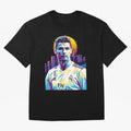Christiano Ronaldo retro Oversized T-Shirt Carry the FIFA World Cup 2026 Group Stage Journey through Messi Highlights, Portugal, Spain and Germany Pride, Retro Football Energy, Iconic Rivalries, Trophy Chase Drama and Stadium Atmosphere; Created