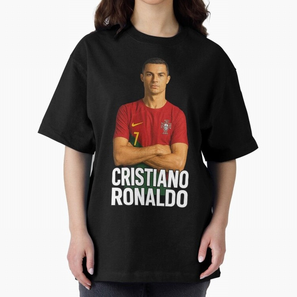 Cristiano Ronaldo Oversized T-Shirt Bring Legendary Rivalry Energy to FIFA World Cup 2026 USA Canada Mexico Spirit, Connected to France, Haaland and Mbappe, Match Day Excitement, Supporter Culture, Golden Goals and Global Football Passion; Made for