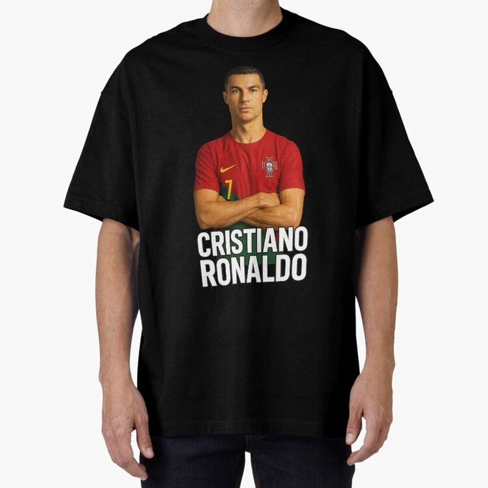 Cristiano Ronaldo Oversized T-Shirt Bring Legendary Rivalry Energy to FIFA World Cup 2026 USA Canada Mexico Spirit, Connected to France, Haaland and Mbappe, Match Day Excitement, Supporter Culture, Golden Goals and Global Football Passion; Made for