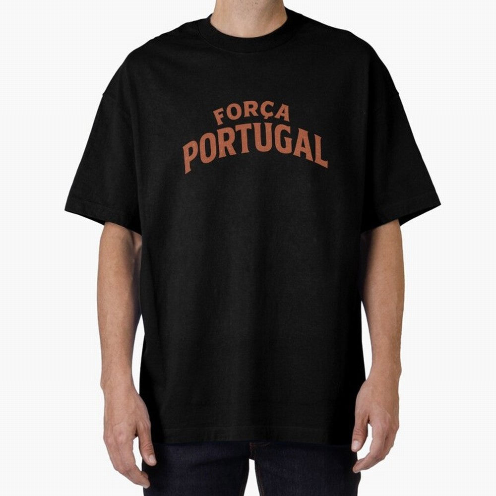 Vintage For?a Portugal Emblem ¨C Portuguese Football Fan Design Oversized T-Shirt Make Every Kick Count in FIFA World Cup 2026 for Fans of Messi and Cristiano Ronaldo and Portugal, Bringing Goal Celebration Energy, Supporter Heritage, Football