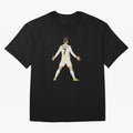 Cristiano Ronaldo Iconic Celebration Oversized T-Shirt Support FIFA World Cup 2026 USA Canada Mexico Spirit, Filled with France and Portugal, CR7, Global Supporter Spirit, Legendary Goals, National Colors and Tournament Celebration; Perfect for