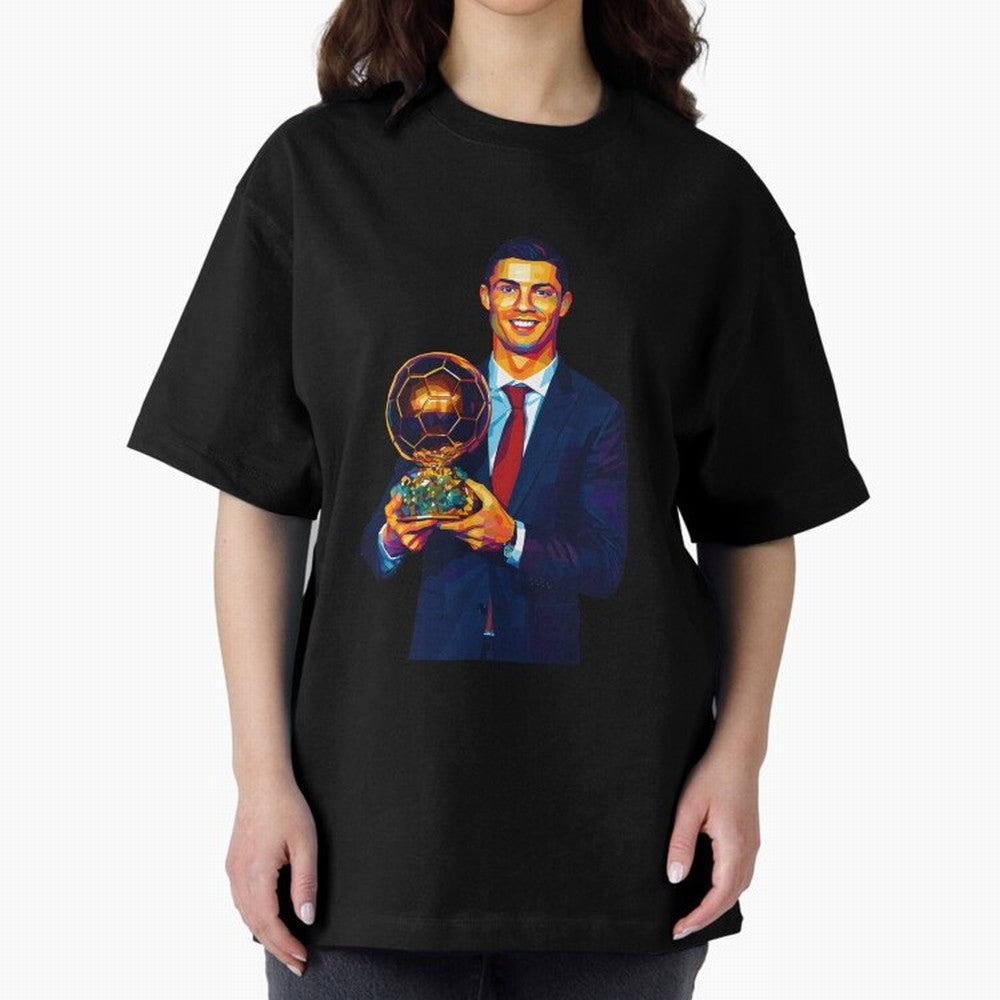 Cristiano Ronaldo Wpap Art Oversized T-Shirt Share Match Day Hype around FIFA World Cup 2026, CR7, Portugal, Vintage Soccer Flavor, Modern Football Stars, National Flags and Final Night Emotion; Ideal for Fans Who Follow Messi, Cristiano Ronaldo,