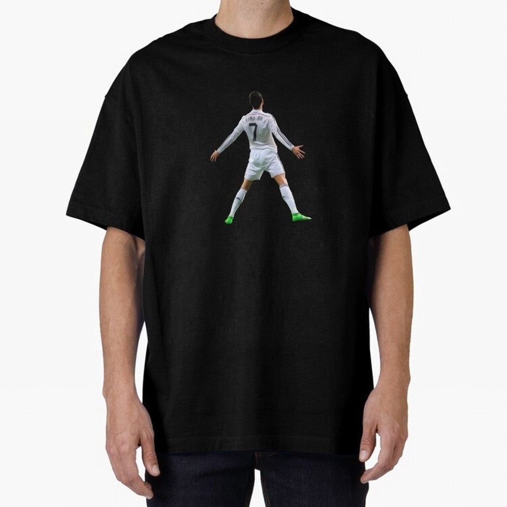 DESIGN CRISTIANO RONALDO CR7 STICKER Oversized T-Shirt Show Up for the Glory of Match Day Hype around FIFA World Cup 2026, Haaland and Mbappe, Brazil, Fan Favorite Moments, National Team Passion, Big Match Drama and Soccer History; Created for
