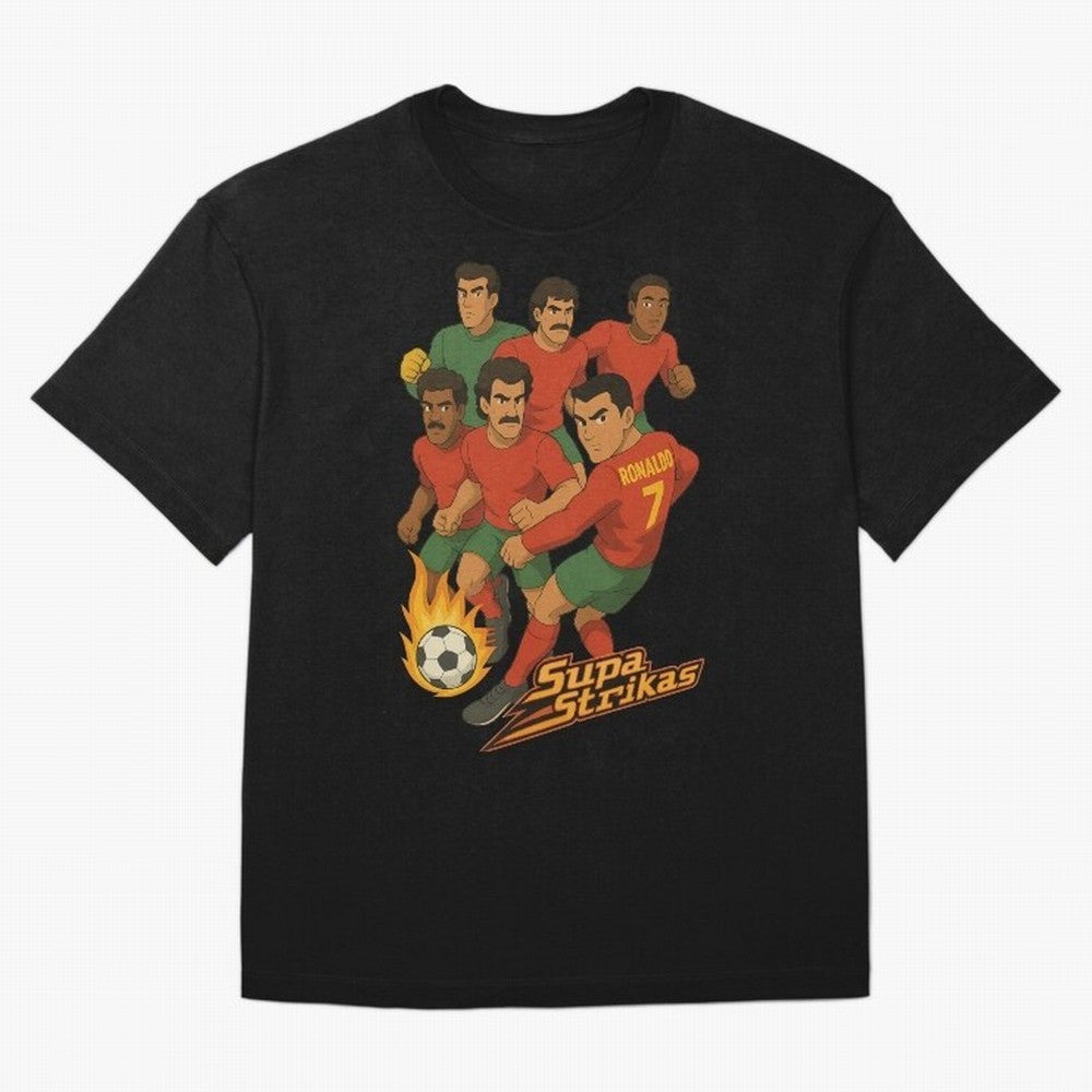 Supastrikas Portugal Team Version Oversized T-Shirt Bring Stadium Energy to FIFA World Cup 2026 Group Stage Spirit, Filled with Argentina, Neymar, Haaland and Cristiano Ronaldo, Sports Nostalgia, International Competition, Famous Players and
