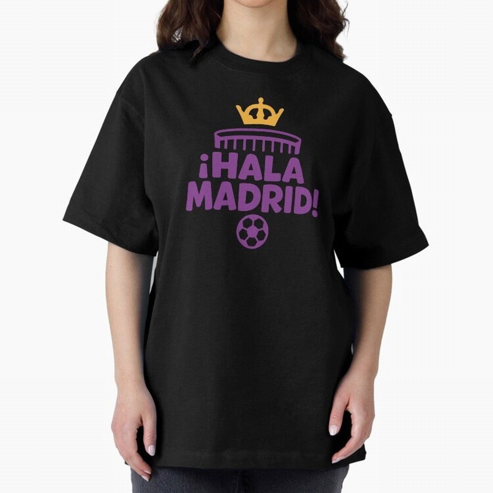 Hala Madrid Oversized T-Shirt Bring Trophy Dreams to FIFA World Cup 2026 Group Stage Spirit, Featuring England, France and Netherlands, CR7 and Messi, Football Passion, Legendary Performances, Festival Vibes and Supporter Community; Ideal for