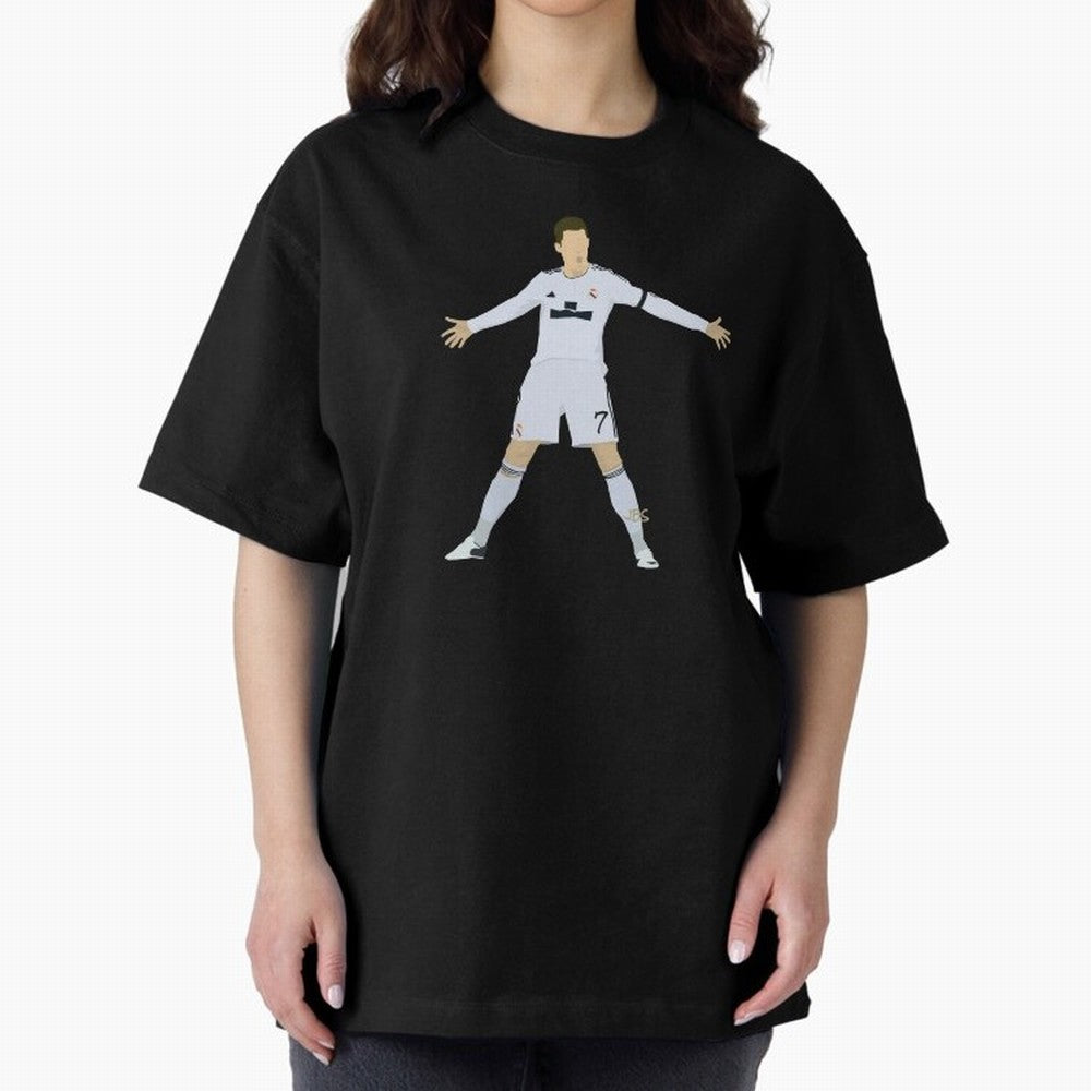 Cristiano Ronaldo celebrates at Real Madrid Oversized T-Shirt Get Ready for the FIFA World Cup 2026 Journey through Messi Highlights, England and Germany Pride, Soccer Culture, Superstar Moments, National Team Dreams and Competitive Fire; Ideal for