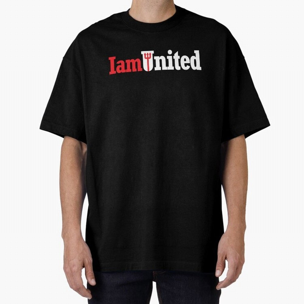 Manchester United I am United Oversized T-Shirt Spotlight Global Football Passion for FIFA World Cup 2026 Group Stage, with Messi, France, Supporter Pride, Iconic Celebrations, Legendary Names and Global Match Day Energy; Ideal for Passionate Fans