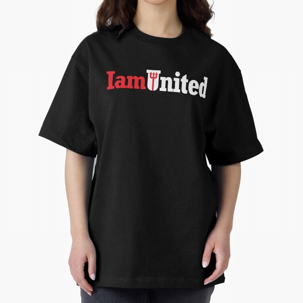 Manchester United I am United Oversized T-Shirt Spotlight Global Football Passion for FIFA World Cup 2026 Group Stage, with Messi, France, Supporter Pride, Iconic Celebrations, Legendary Names and Global Match Day Energy; Ideal for Passionate Fans