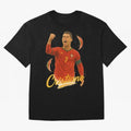 Cristiano Ronaldo Portugal Art ¨C Captain¡¯s Glory Football Tribute	 Oversized T-Shirt Bring Home FIFA World Cup 2026 Group Stage for Fans of Messi and Brazil, Bringing Game Day Rituals, Football Legends, Country Pride and the Road to the Final;