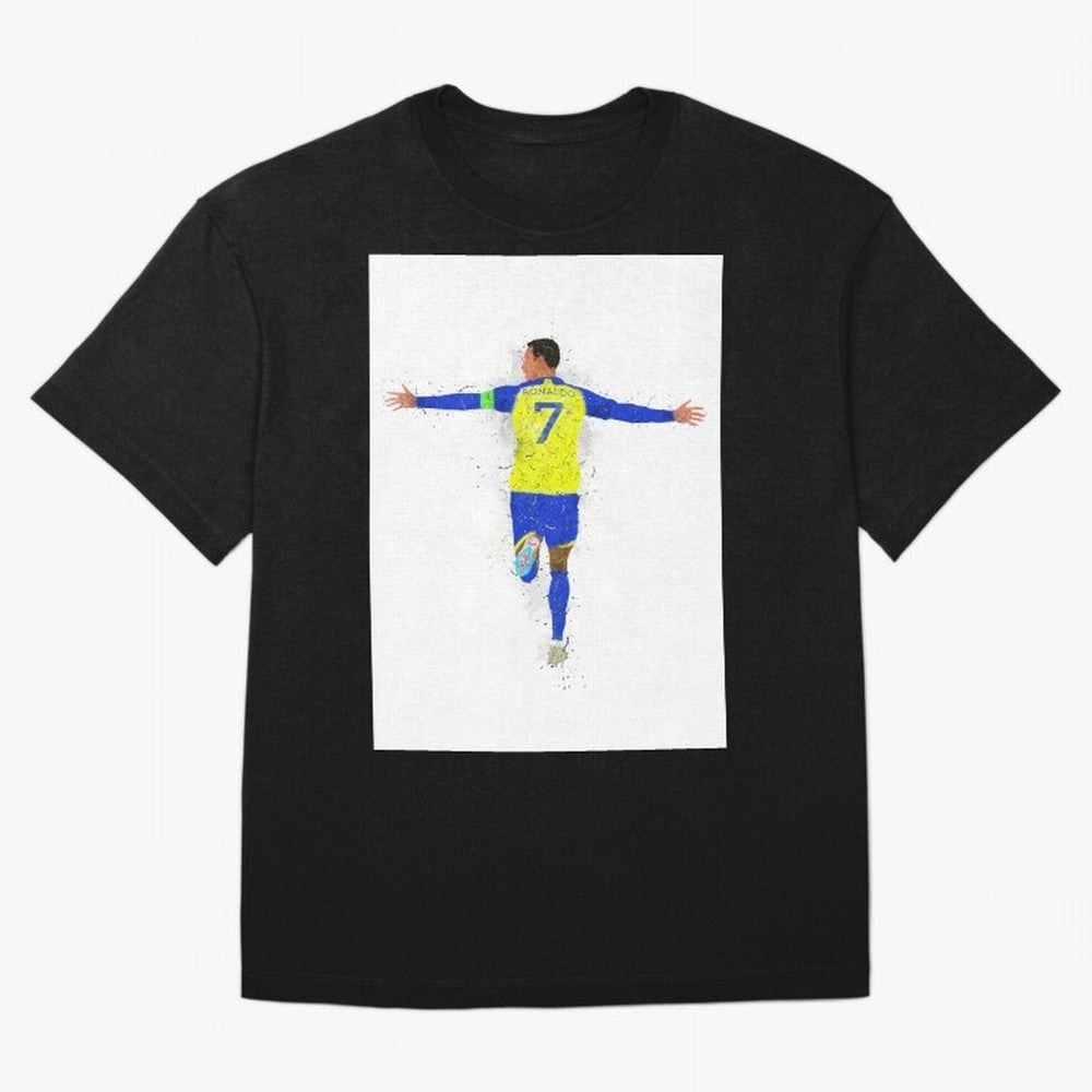 Cristiano Ronaldo Al Nassr Football Oversized T-Shirt Represent the Passion of FIFA World Cup 2026 USA Canada Mexico Spirit, Driven by France, Messi, Football History, Final Match Energy, Crowd Noise and Once in a Lifetime Moments; Perfect for