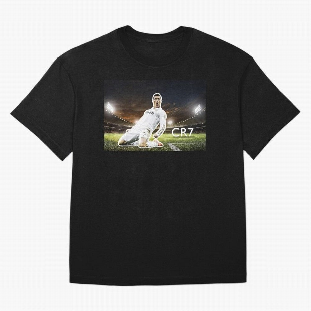 Cristiano Ronaldo Celebration Scene Oversized T-Shirt Follow Every Goal of FIFA World Cup 2026 Group Stage Spirit, Driven by England, France and Netherlands, Haaland, Sports Nostalgia, International Competition, Famous Players and Unforgettable
