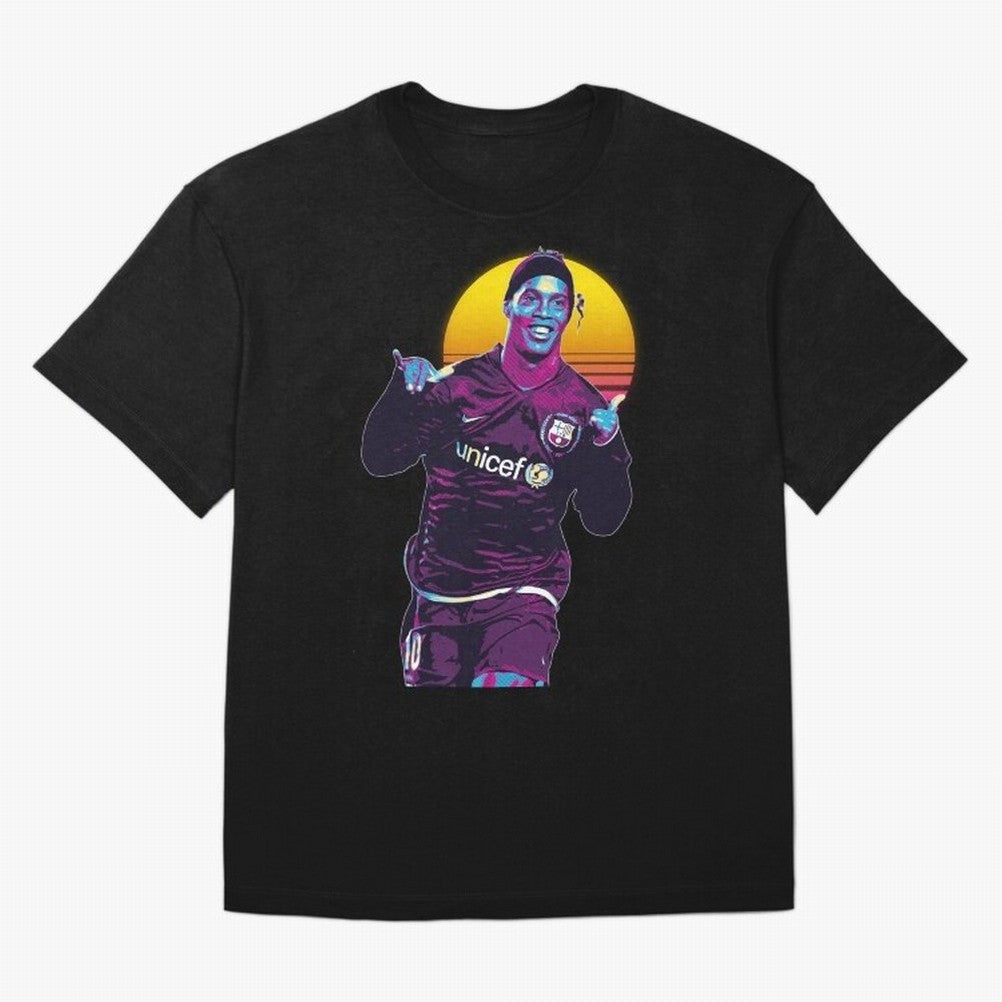 ronaldinho retro Oversized T-Shirt Support Your Favorite Stars during FIFA World Cup 2026 USA Canada Mexico Built around Neymar, France and Portugal Energy, Global Supporter Spirit, Legendary Goals, National Colors and Tournament Celebration; Built