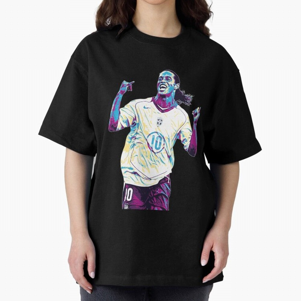 Ronaldinho brazil team Oversized T-Shirt Celebrate the Stars of Global Football Passion for FIFA World Cup 2026, Filled with Neymar, Haaland and Cristiano Ronaldo, England and Germany, Champion Mindset, Group Stage Buzz, Knockout Tension and