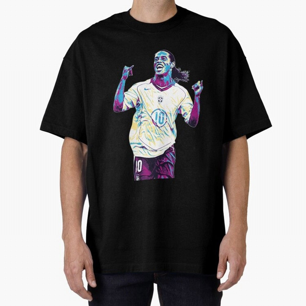 Ronaldinho brazil team Oversized T-Shirt Celebrate the Stars of Global Football Passion for FIFA World Cup 2026, Filled with Neymar, Haaland and Cristiano Ronaldo, England and Germany, Champion Mindset, Group Stage Buzz, Knockout Tension and