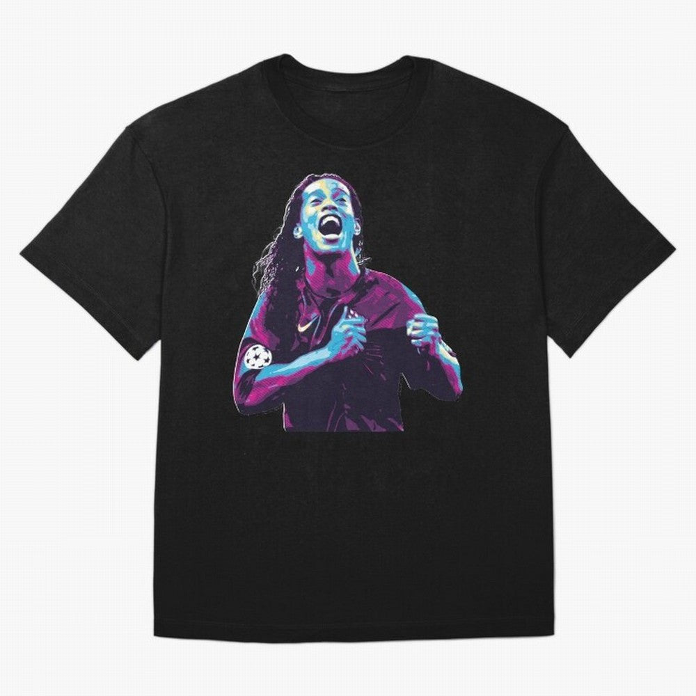 ronaldinho Oversized T-Shirt Elevate Match Day Hype around FIFA World Cup 2026 Group Stage, CR7 and Messi, Argentina, France and Brazil, Sports Nostalgia, International Competition, Famous Players and Unforgettable Victories; Perfect for People Who