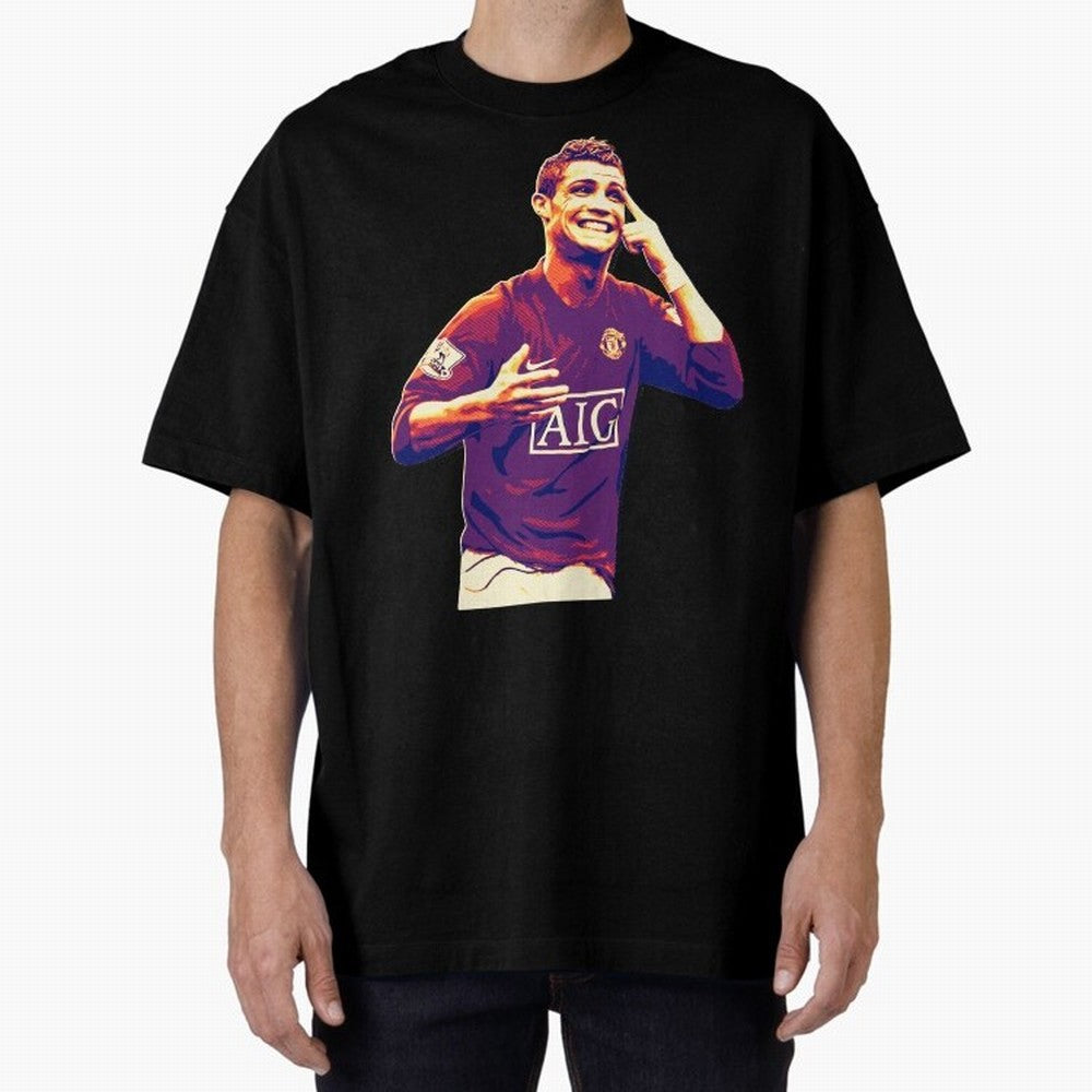 ronaldo Manchester United jarsey Oversized T-Shirt Make Game Day About FIFA World Cup 2026 Group Stage for Fans of Neymar, Haaland and Cristiano Ronaldo and Argentina, France and Brazil, Bringing Stadium Memories, Football Loyalty, International