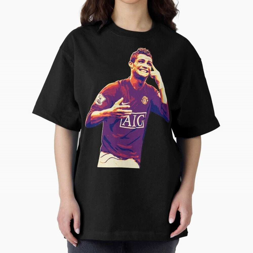 ronaldo Manchester United jarsey Oversized T-Shirt Make Game Day About FIFA World Cup 2026 Group Stage for Fans of Neymar, Haaland and Cristiano Ronaldo and Argentina, France and Brazil, Bringing Stadium Memories, Football Loyalty, International