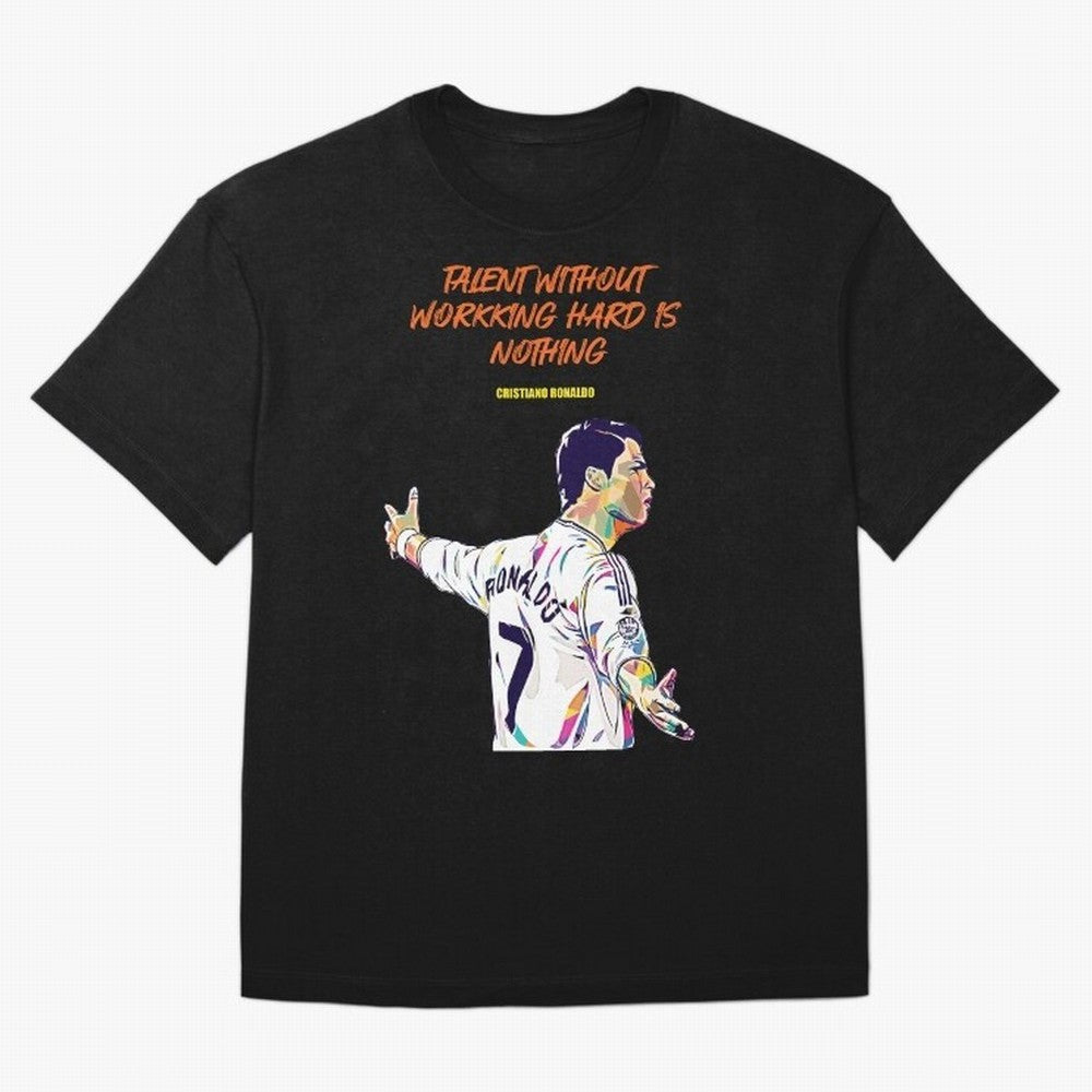 Cristiano Ronaldo Motivational Quote Oversized T-Shirt Follow Match Day Hype around FIFA World Cup 2026, CR7, Spain, Football Festival Excitement, Trophy Ambitions, Country Rivalries and Star Player Buzz; Built for Supporters Chasing Trophy Dreams,