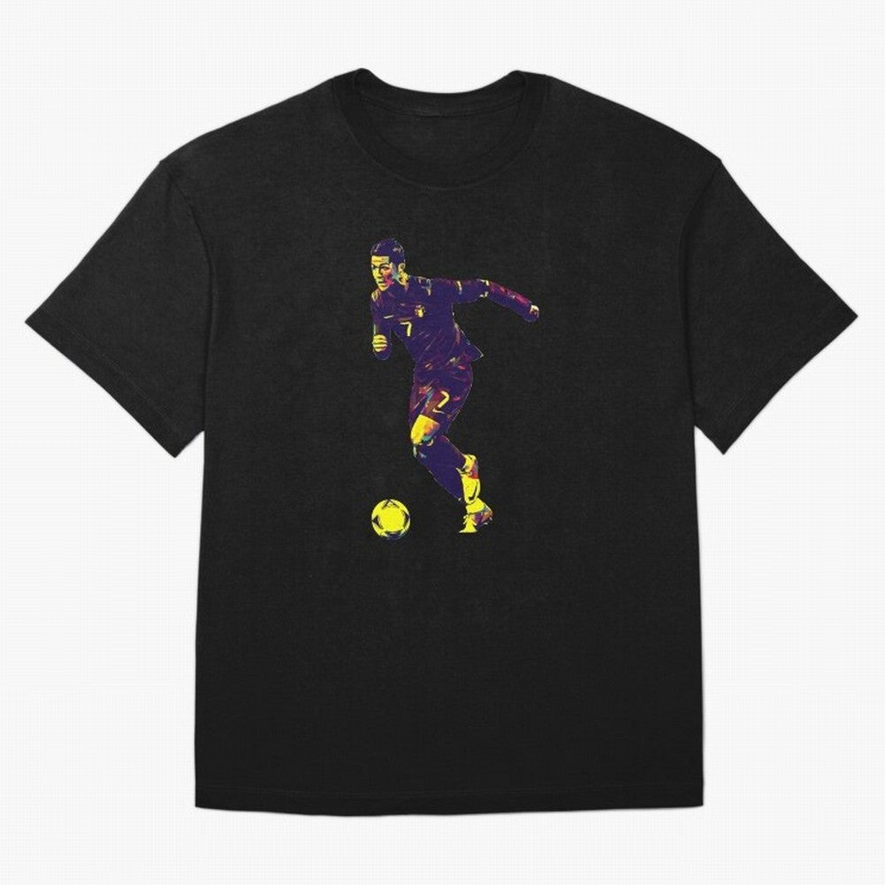 Cristiano Ronaldo Oversized T-Shirt Support the FIFA World Cup 2026 Journey through Haaland Highlights, Argentina, France and Brazil Pride, Championship Spirit, Famous Goals, Roaring Crowds and International Football Unity; Great for Watch Parties,